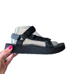 Teva Original Universal Platform Sandals Black Women’s 10 Gorpcore Y2K Festival